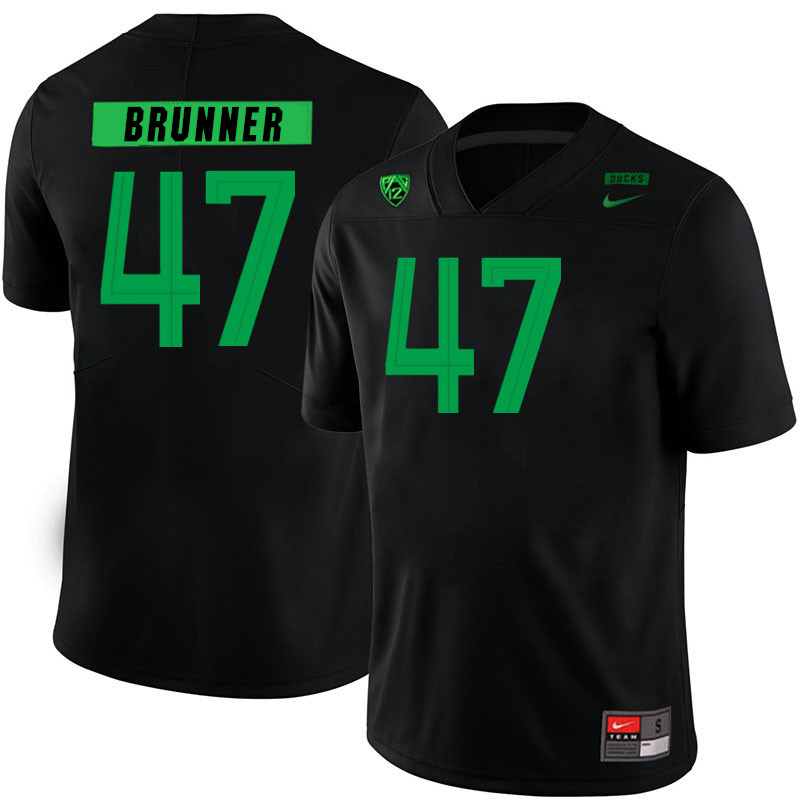 Men #47 Colson Brunner Oregon Ducks College Football Jerseys Stitched Sale-Black